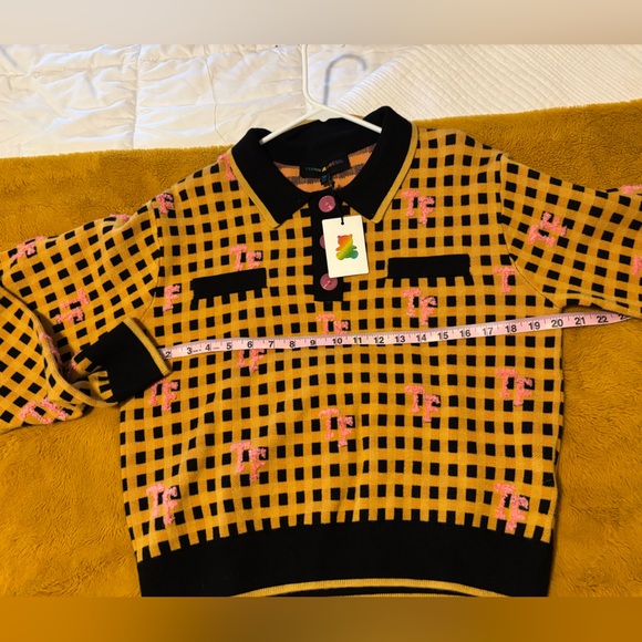 Teddy Fresh Yellow and Black Checkered Sweater - Picture 3 of 4